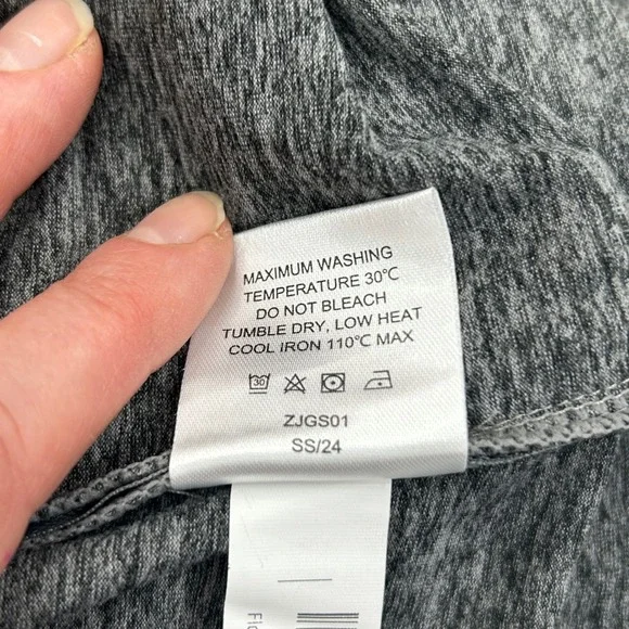 Quince Flowknit Hoodie Womens Large Full Zip Performance Gym Heather Grey NWT - Picture 12 of 12